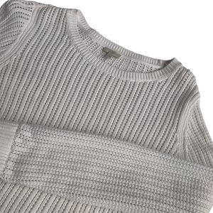Talbots open knit white sweater XLP